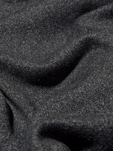 SOFT KNITTED FLEECE MOCK NECK T-SHIRT
