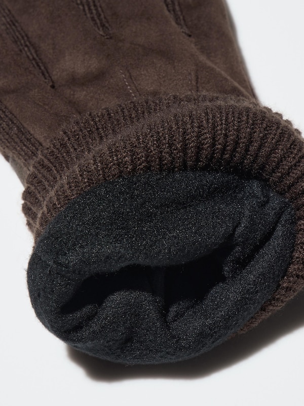 HEATTECH Lined Faux Suede Gloves