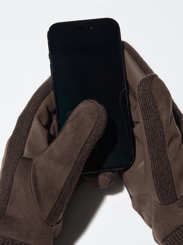 HEATTECH Lined Faux Suede Gloves