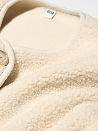 Pile Lined Fleece Relaxed Cardigan