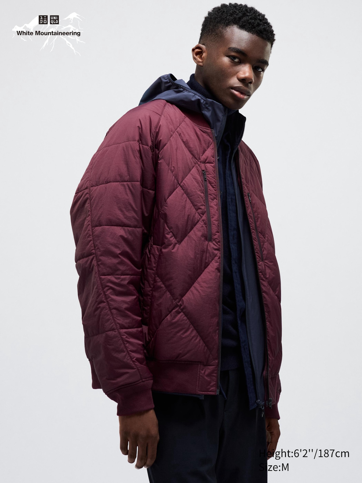 MEN'S WHITE MOUNTAINEERING RECYCLED HYBRID DOWN JACKET