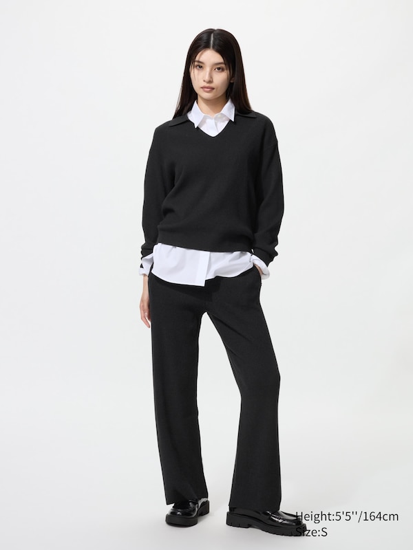 Washable Knit Ribbed Pants
