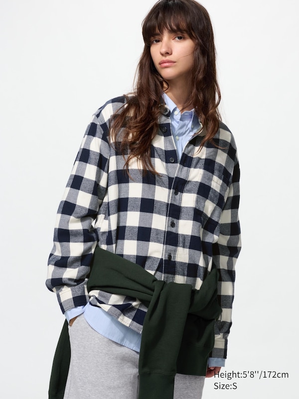 Flannel Checked Long Sleeve Shirt