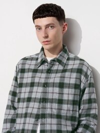 Flannel Shirt Long Sleeve Regular Collar