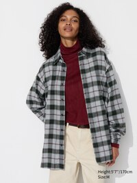 Flannel Shirt Long Sleeve Regular Collar