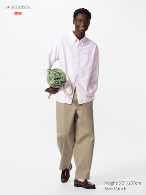 Pleated Wide Chino Pants