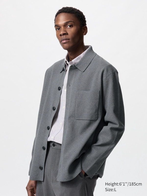 Milano Ribbed Shirt Collar Cardigan