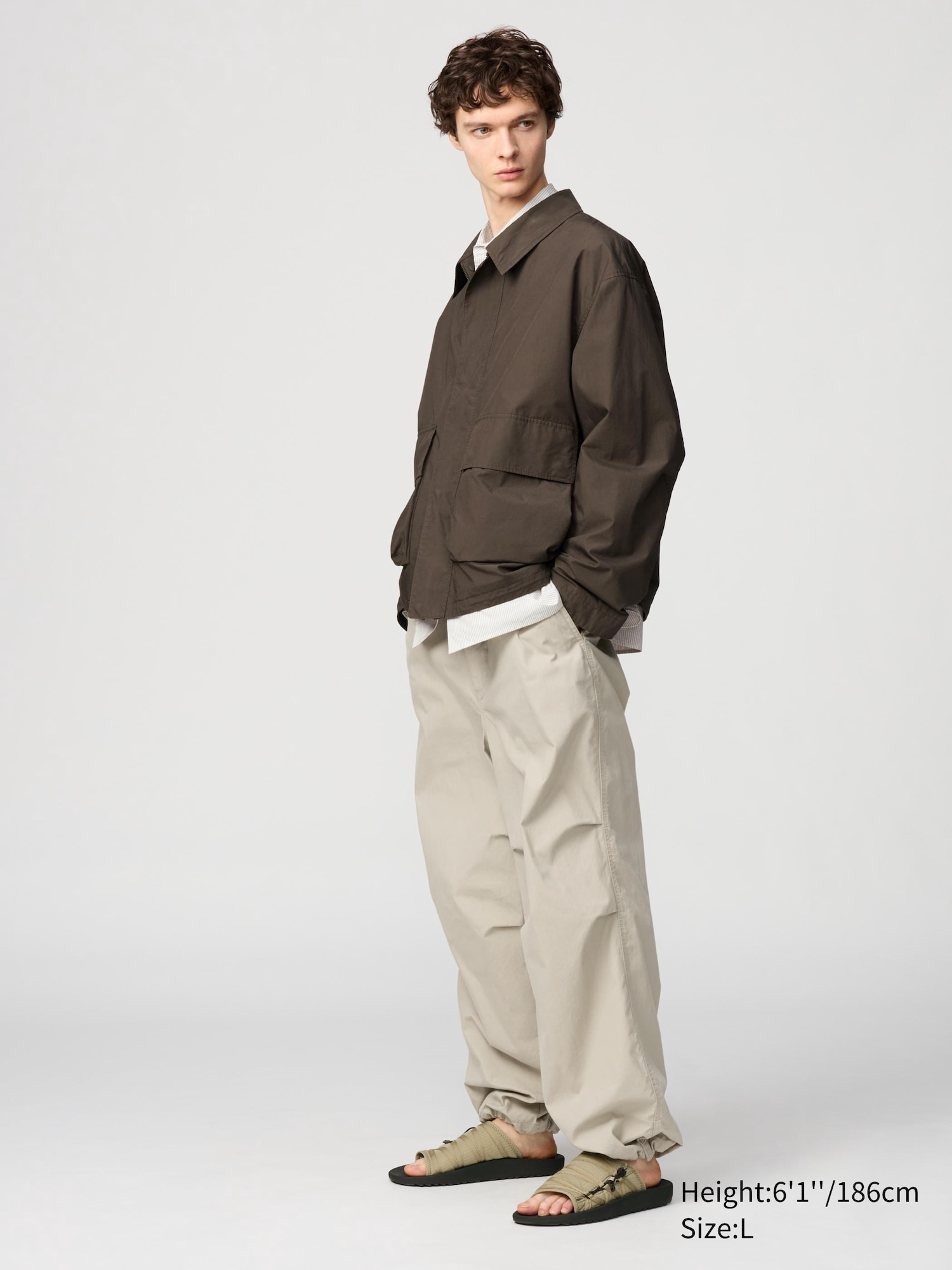 Men's UNIQLO : C Wide Parachute Pants | UNIQLO AU
