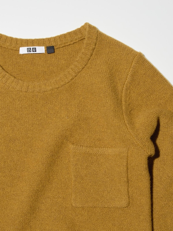 Uniqlo U 100% Lambswool Pocket Crew Neck Sweater