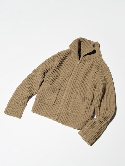 Lambswool Blend Zip-Up Jacket