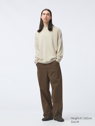 MERINO BLEND MOCK NECK SWEATER