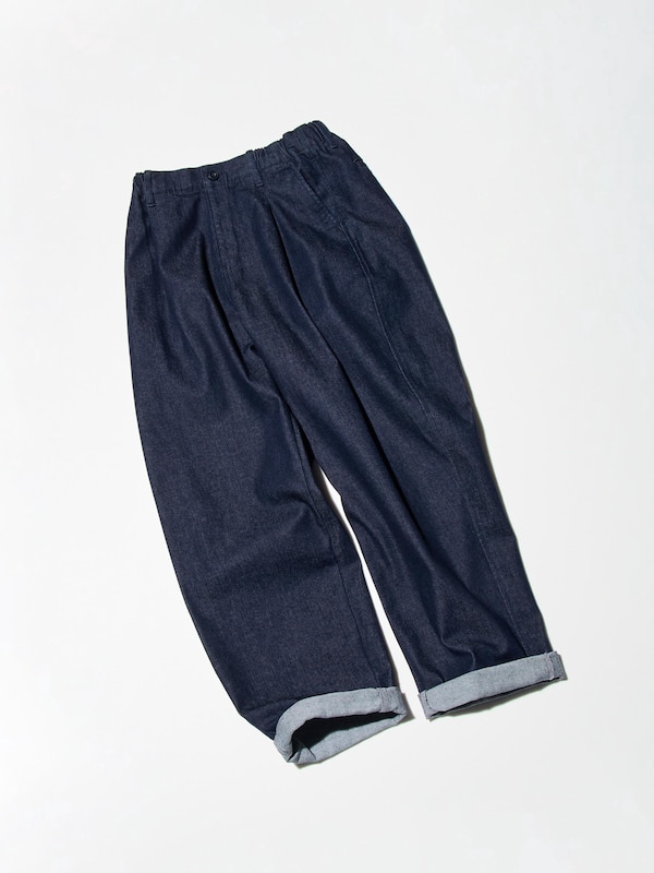 KIDS Pleated Wide Pants Denim
