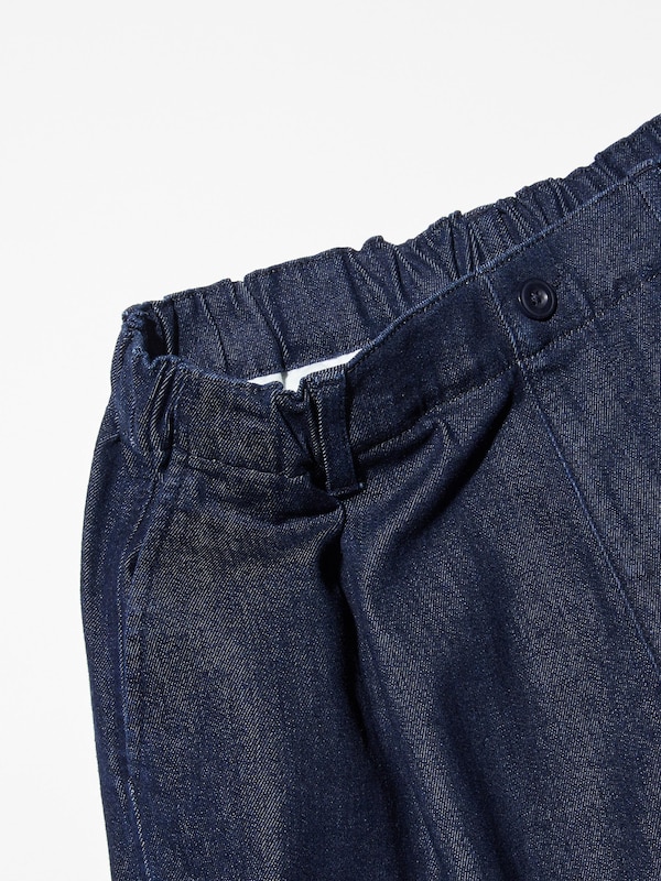 KIDS Pleated Wide Pants Denim