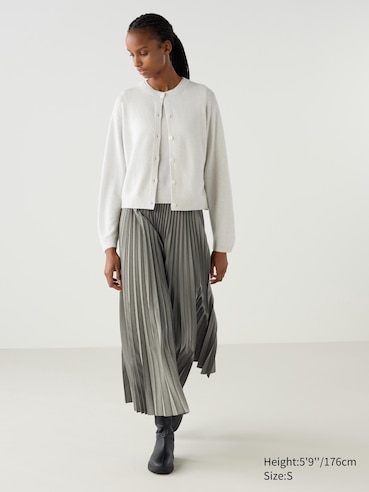 CASHMERE CREW NECK SHORT CARDIGAN