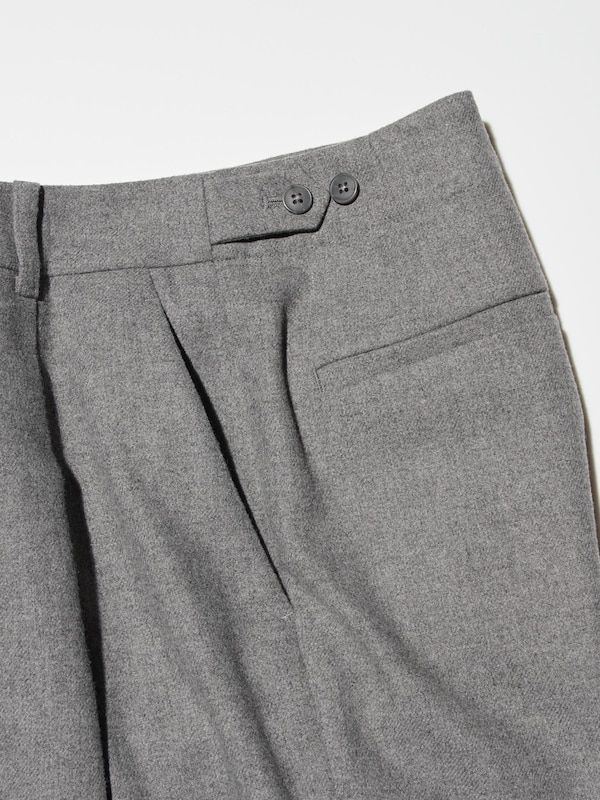 COMPTOIR DES COTONNIERS Tweed Pleated Tapered Pants