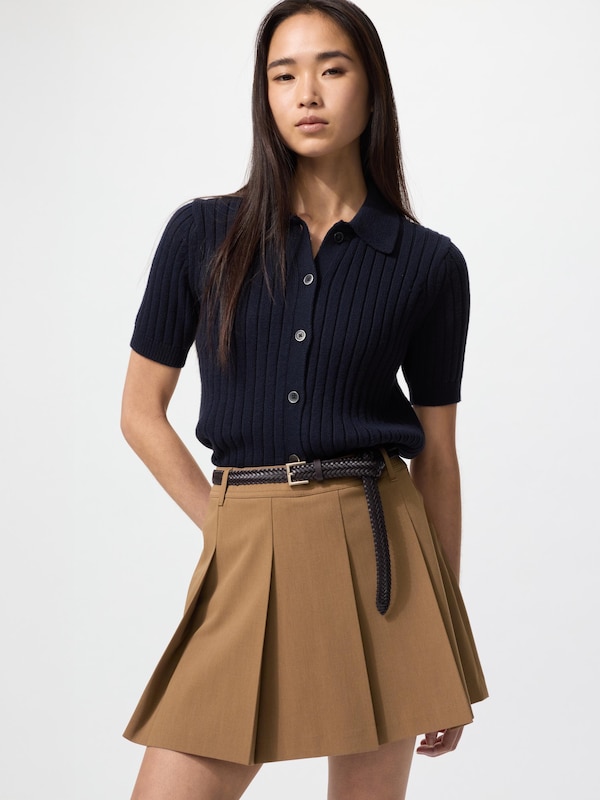 Leather Mesh Long Belt