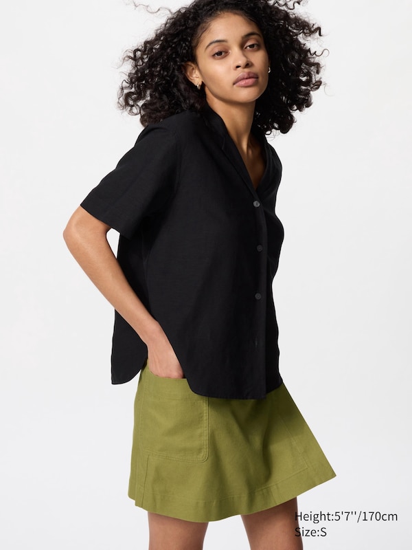Linen Blend Skort