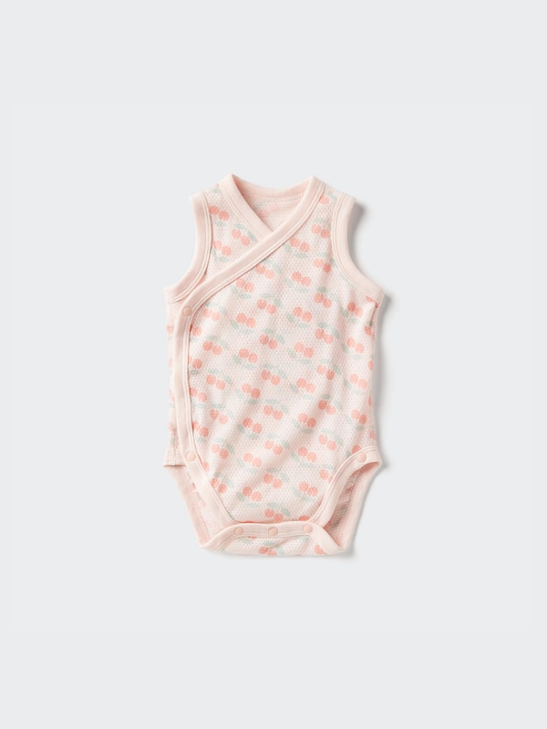 Newborn Cotton Mesh Inner Sleeveless Bodysuit
