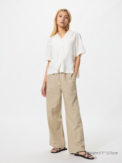 Linen Blend Easy Pants