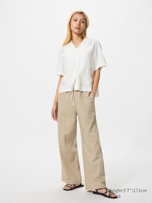 Linen Blend Easy Pants