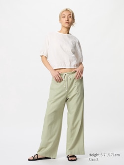 Linen Blend Easy Pants