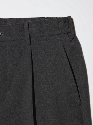 PLEATED WIDE PANTS (BRUSHED TWILL)