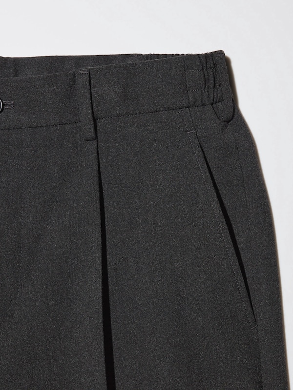 Pleated Wide Pants Brushed Twill