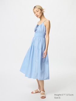Linen Blend Camisole Dress