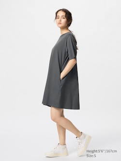 AIRism Cotton Mini Short Sleeve Dress