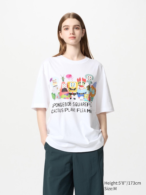 SpongeBob SquarePants Cactus Plant Flea Market UT Graphic T-Shirt