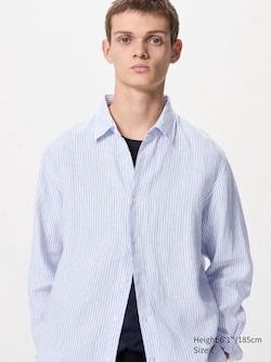 Premium Linen Striped Long Sleeve Shirt