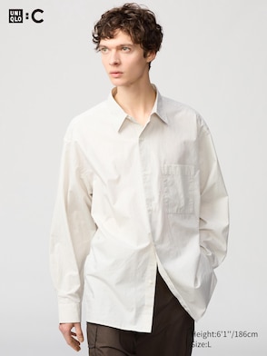 UNIQLO : C Broadcloth Oversized Shirt Long Sleeve
