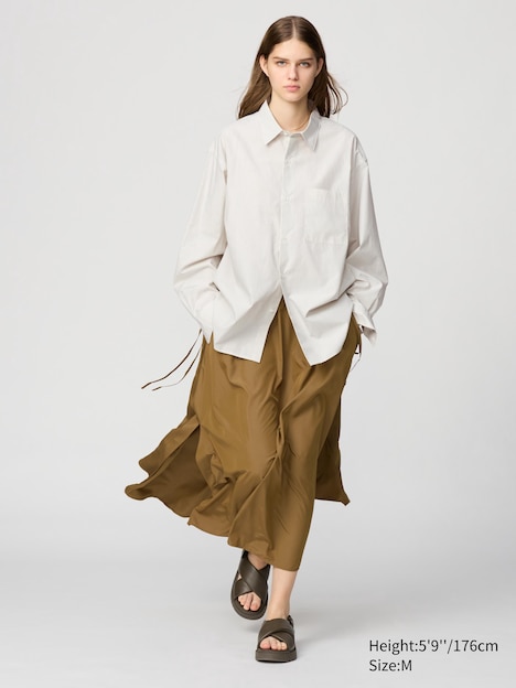 UNIQLO : C Broadcloth Oversized Shirt Long Sleeve