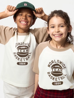 KIDS AIRism Cotton Graphic Crew Neck T-Shirt