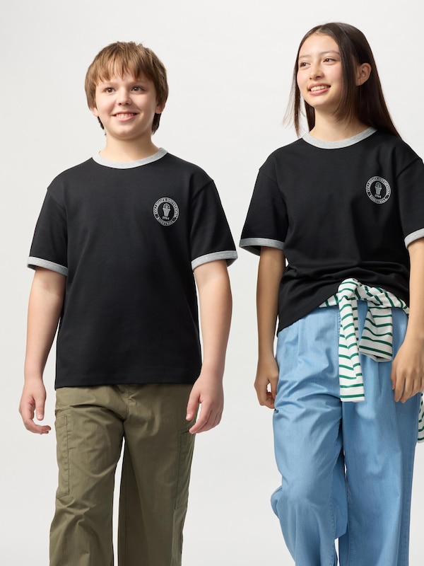 KIDS AIRism Cotton Graphic Crew Neck T-Shirt