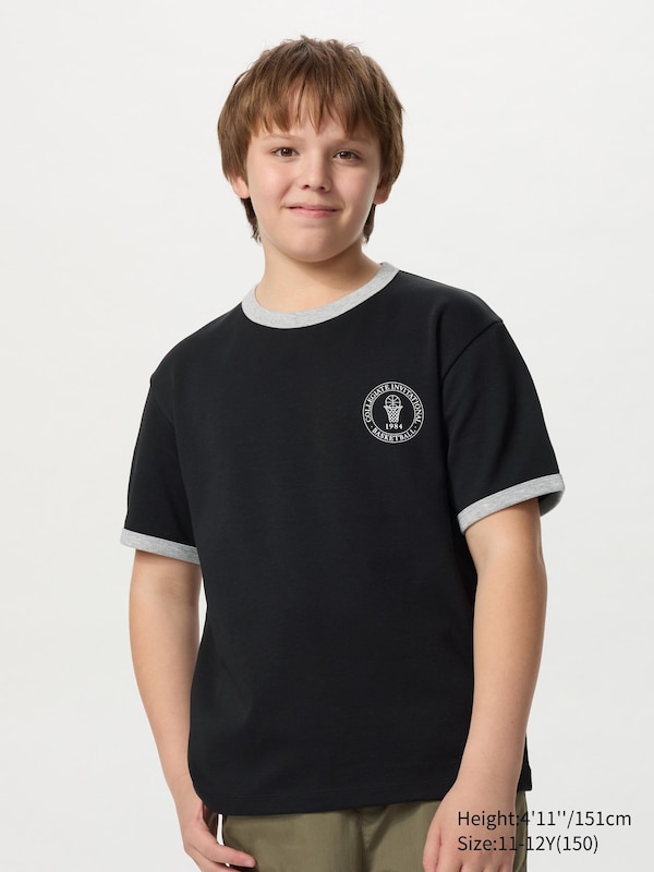 KIDS AIRism Cotton Graphic Crew Neck T-Shirt