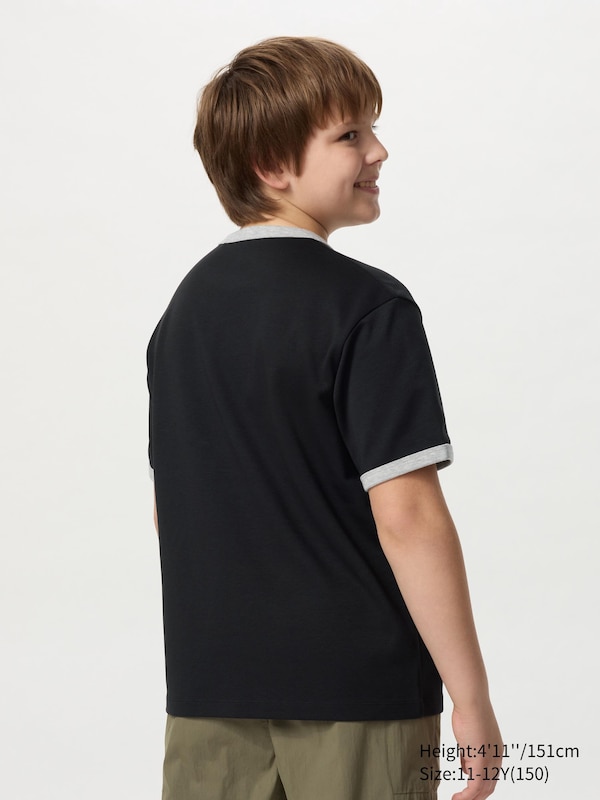 KIDS AIRism Cotton Graphic Crew Neck T-Shirt