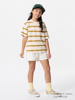 KIDS AIRism Cotton Striped Crew Neck T-Shirt