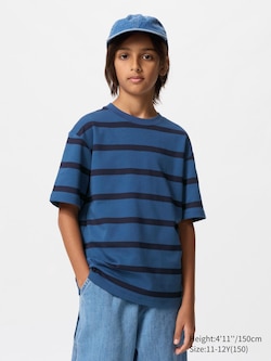 KIDS AIRism Cotton Striped Crew Neck T-Shirt