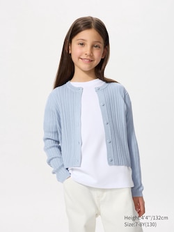 Washable Knitted Ribbed Cardigan