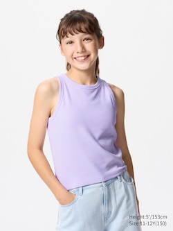 GIRLS American Sleeve Ribbed Bra Sleevelesstop