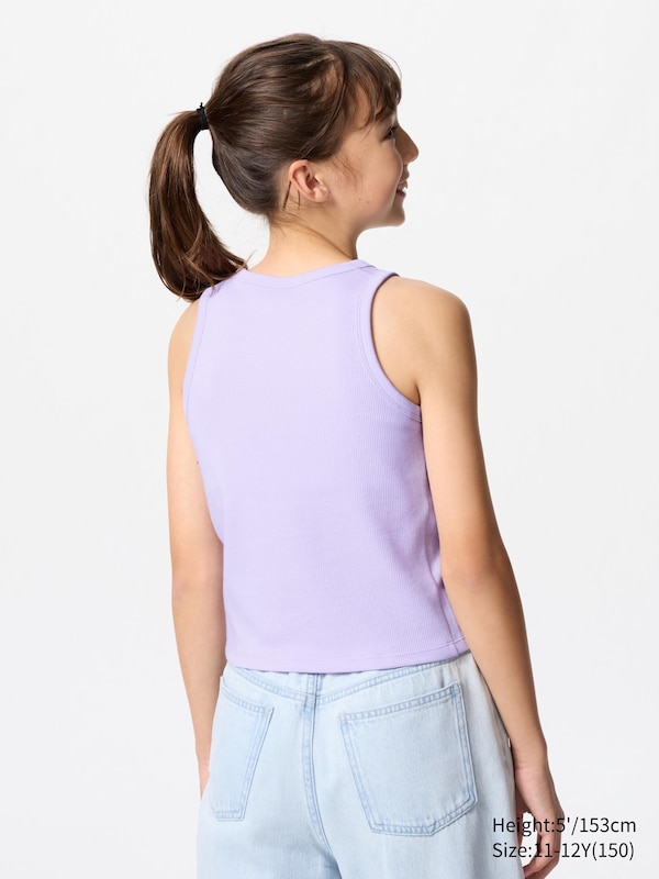 GIRLS American Sleeve Ribbed Bra Sleevelesstop