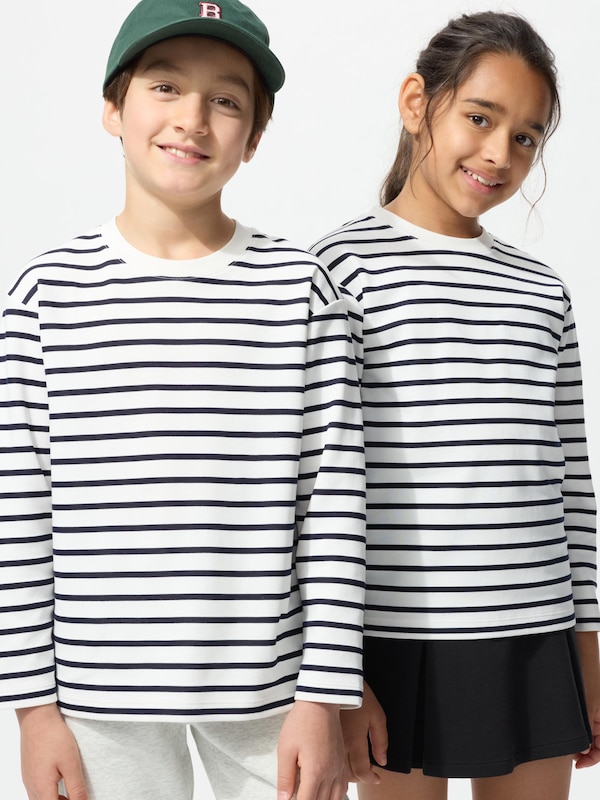 KIDS AIRism Cotton Crew Neck T Long Sleeve