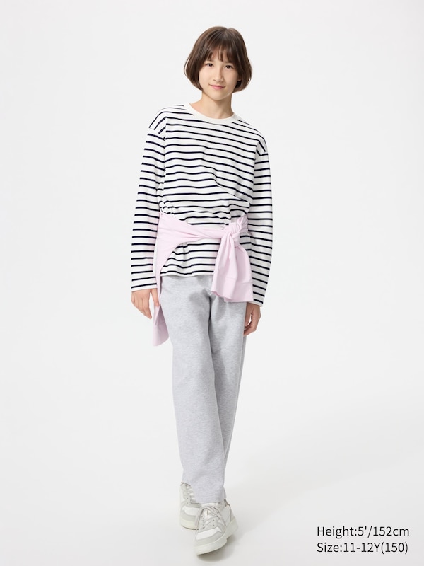 KIDS AIRism Cotton Crew Neck Long Sleeve T