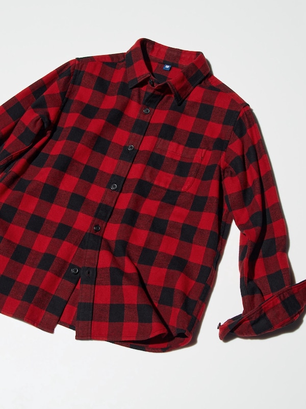 KIDS Flannel Checked Shirt Long Sleeve