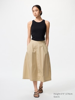Cotton Blend Cocoon Skirt