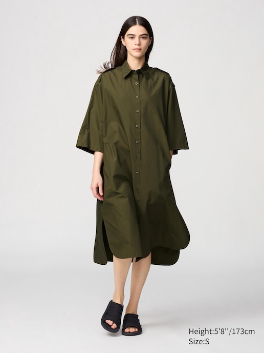 Cotton Oversized Shirt Dress