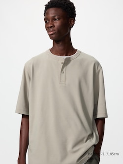 Dry Waffle Henley Neck T-Shirt
