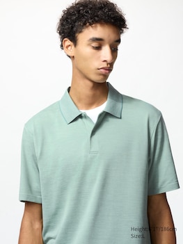 Washable Knitted Polo Sweater Short Sleeve