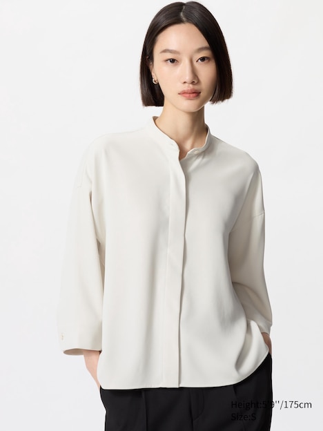 Drape Blouse 3/4 Sleeve